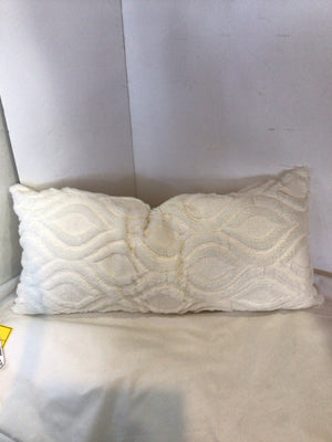 White Faux Fur Bolster Pillow