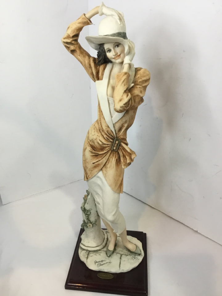 Multi-Color Porcelain Woman Sculpture