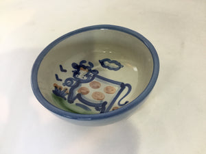 Gray/Blue Pottery Bowl