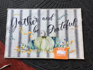 Throw Words Outdoor/Outside Gray Rug