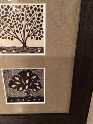 Brown/black Trees Framed Art