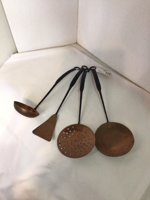 Vintage 4 Piece Set Copper Copper Utensil