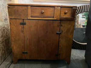 Vintage Wood 2 Drawers Brown Chest/Dresser