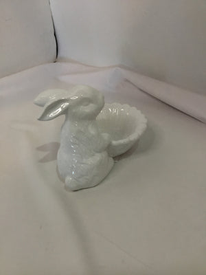 Easter White Ceramic Bunny Bowl