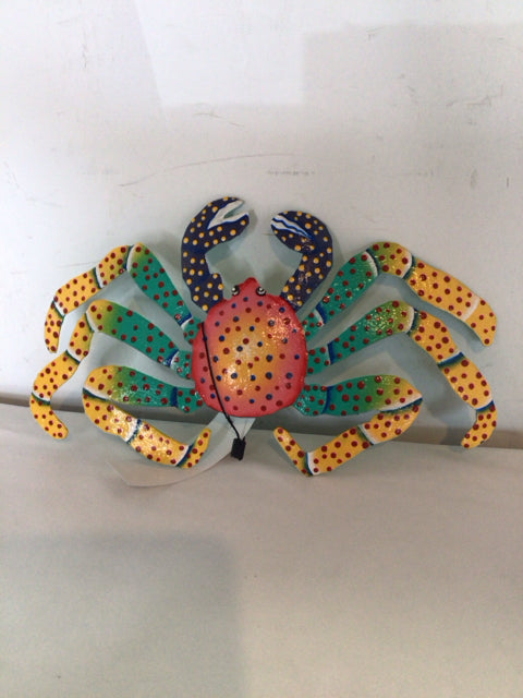 Metal Crab Multi-Color Wall Decoration Art