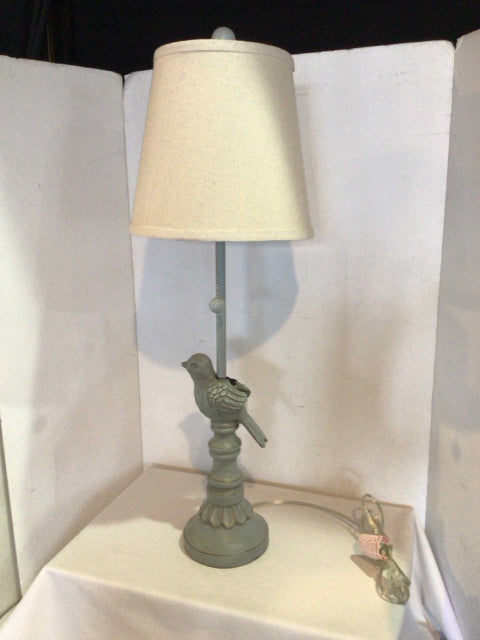 Blue Resin Birds Lamp