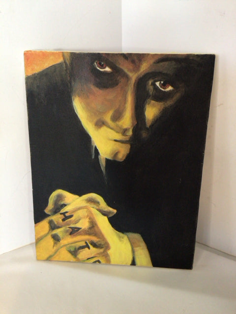 Black/Yellow Canvas Man Stretch Canvas Art