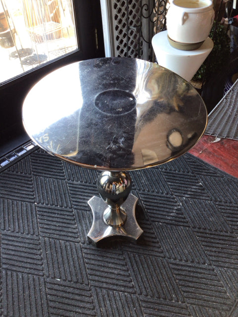 Pedestal AS IS Silver Table