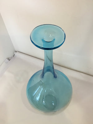 Hand Blown Blue Glass Vase