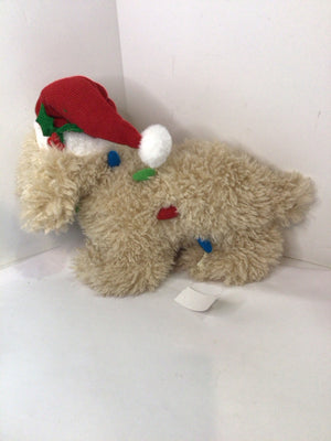 Stuffed Tan/Red Dog Holiday Item