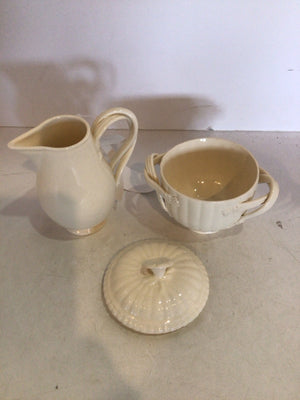 Leedsware Pair Cream Sugar/Creamer