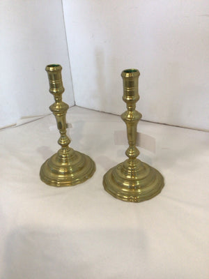 Vintage Brass Pair Candle Sticks