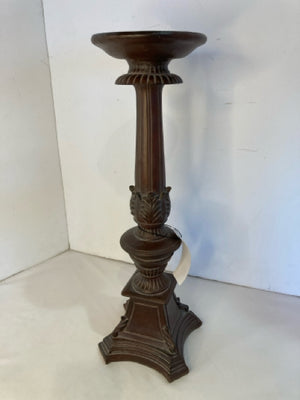 Brown Resin Pillar Candle Holder