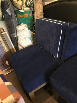 Kimball Polyester Blue/White Chair