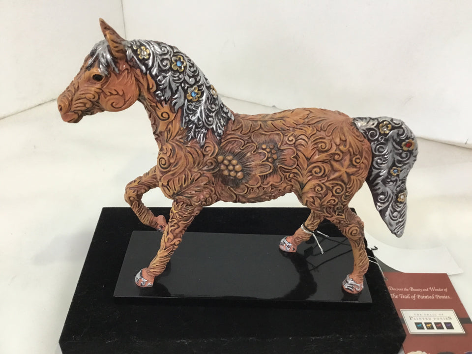 Multi-Color Horse w/Box Figurine