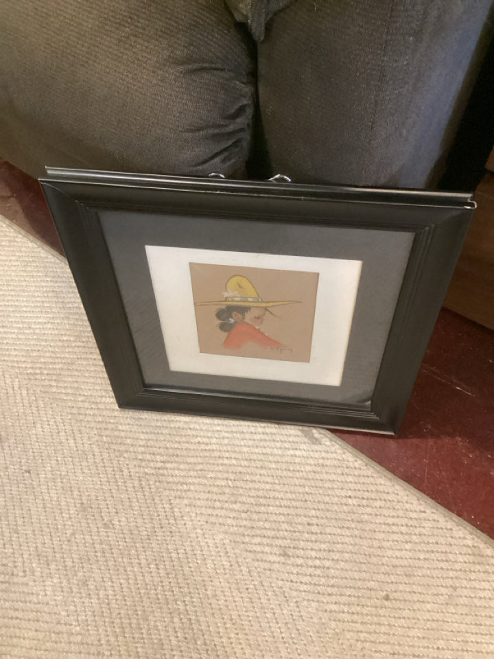 Native American Tan/Red Person Framed Art