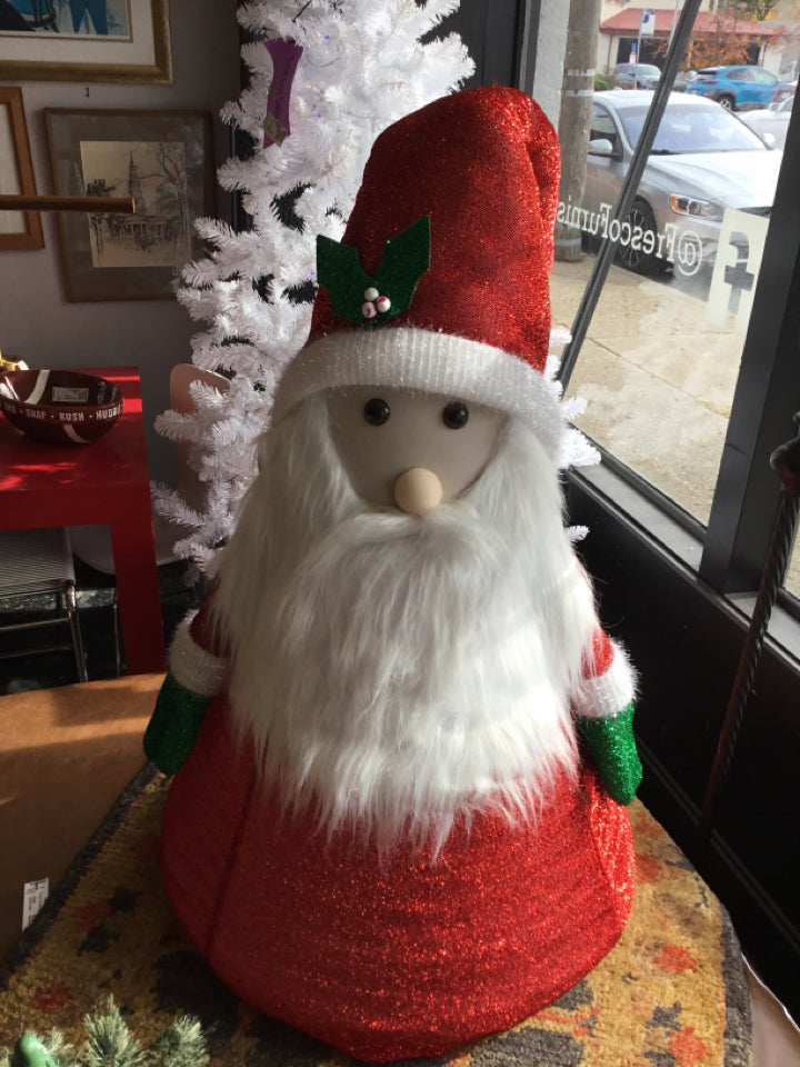 Adjustable Red/white Fabric Santa Holiday Item