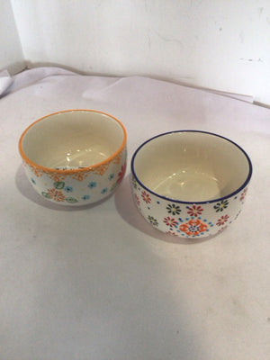 Signature Pair White/Multi Bowl Set