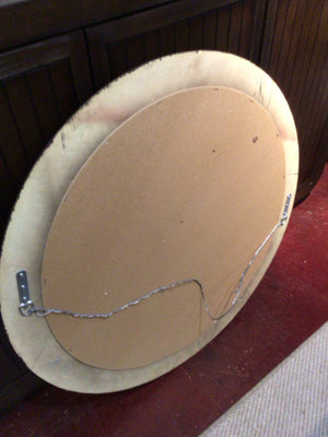 Formal Black/Gold Round Mirror