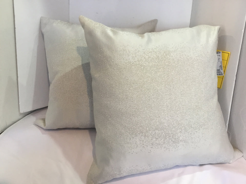 Pair Cream Cotton Sparkle Down Filled Pillow Set