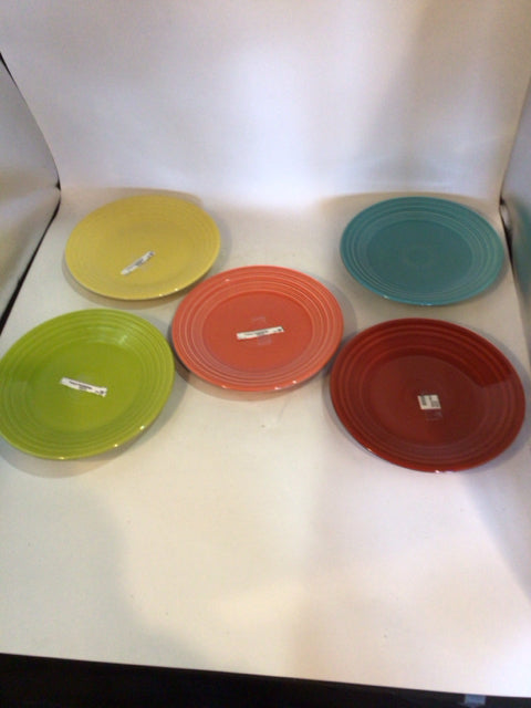 Fiestaware Vintage Multi Stoneware Set of 5 Plate Set