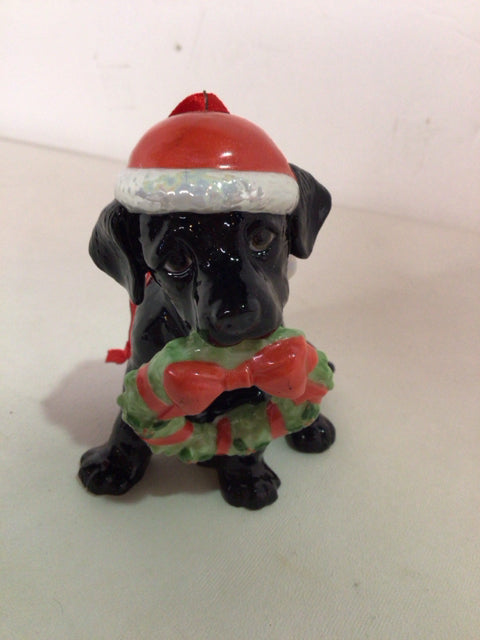 Christmas Multi-Color Porcelain Dog Ornament Holiday Item