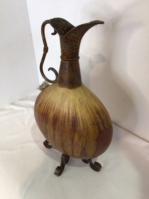 Pitcher Bronze Metal Vase