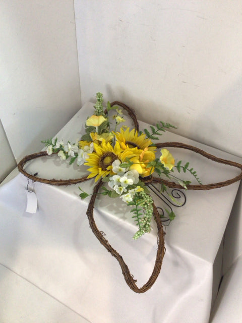 Yellow/Green Grapevine Butterfly Wreath