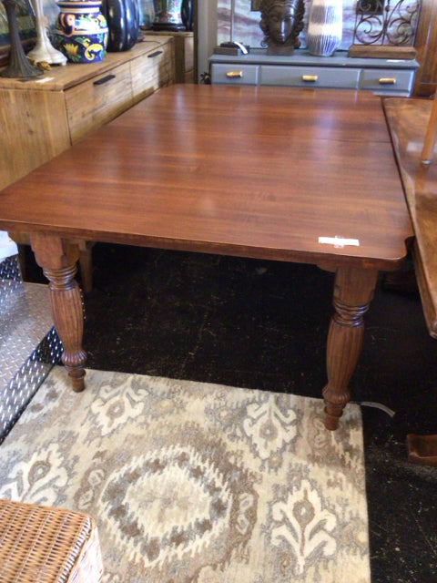 Dining Wood 1 Leaf Brown Table