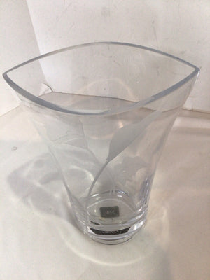 Mikasa Etched Clear Glass Vase