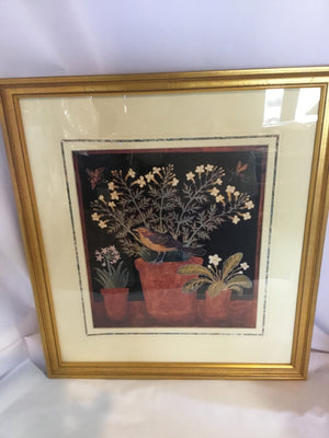 Balangier Black/Multi Floral Framed Art