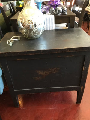 Vintage Wood 3 Drawers Black/White Chest/Dresser