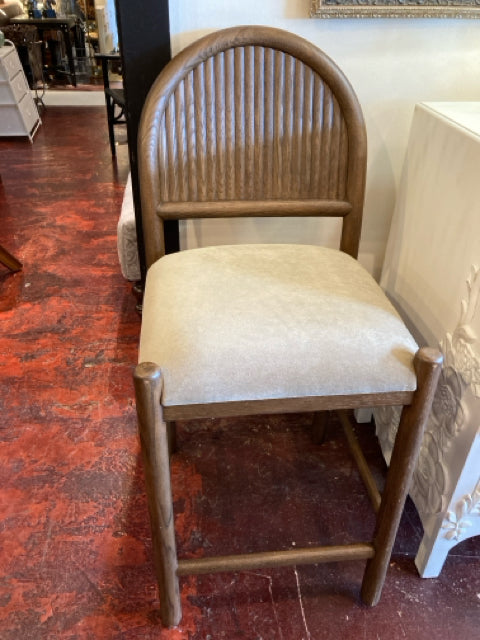 Lulu & Georgia Counter Wood Upholstered Seat Brown Barstool/Bar Stool