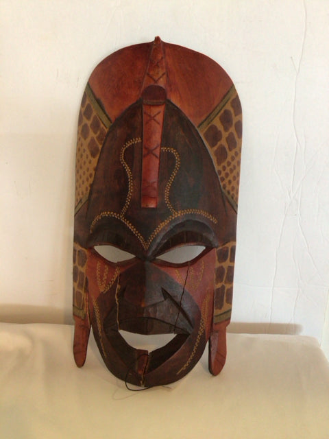 Earth Tones Wood Carved Mask