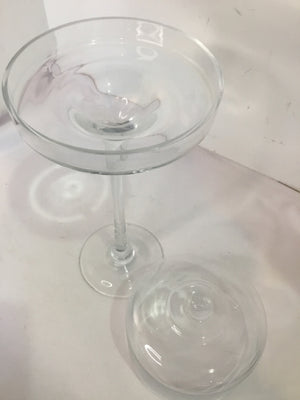 2 Piece Clear Glass Cake Plate/Stand