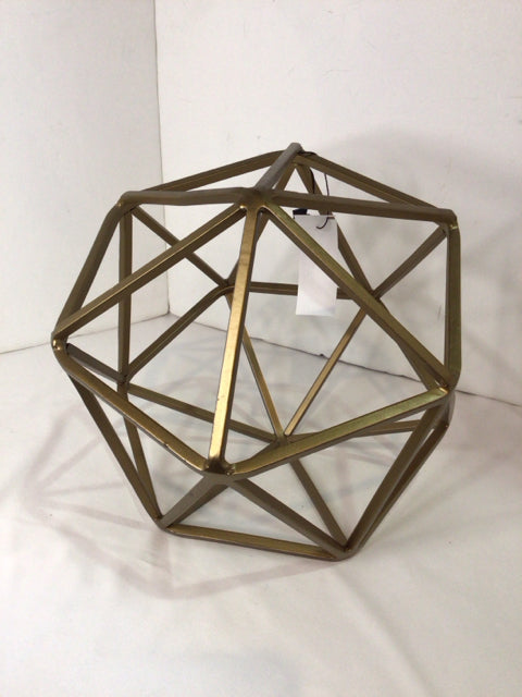 Gold Metal Geometric Sculpture