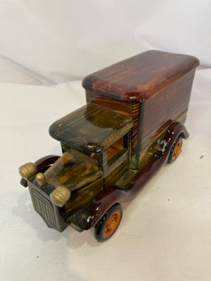 Brown Wood Car Figurine