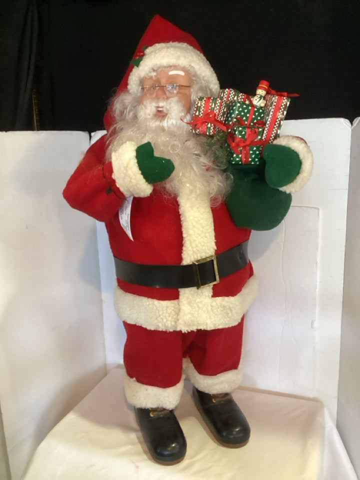 Figure Red/white Felt Santa Holiday Item