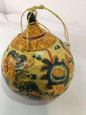 Hanging Multi-Color Painted Gourd