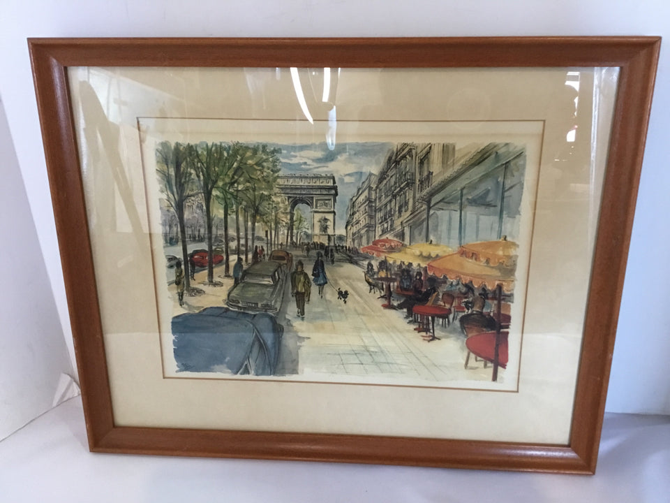 Paris Multi-Color City Scape Framed Art