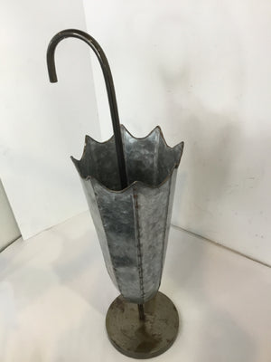 Gray Galvanized Umbrella Umbrella Stand