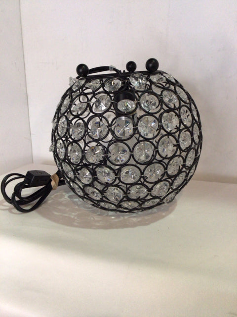 Clear/Black Crystal Ball Lamp