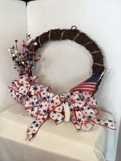 Patriotic Red/White/Blue Wreath