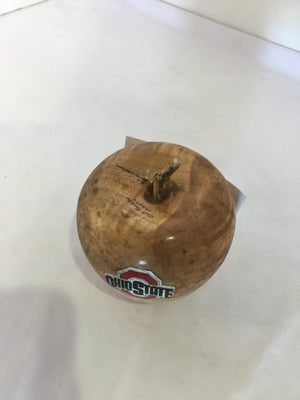 Brown Wood Apple Paperweight