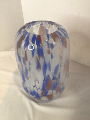 White/Blue Glass Vase