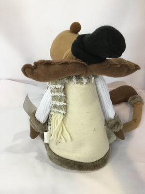 Brown/White Fabric Moose Holiday Item