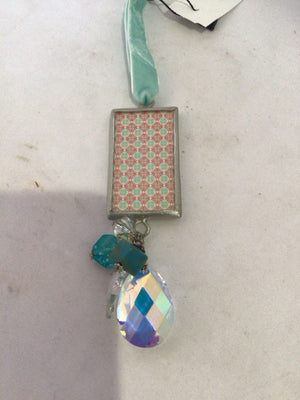 Aqua Crystal Bookmark