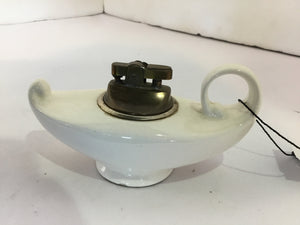 Mid-Century White Ceramic Genie Lighter