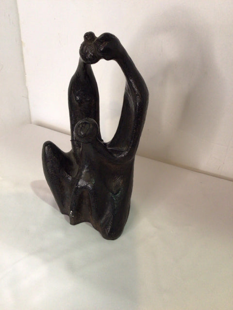 Modern Bronze Resin Family Sculpture