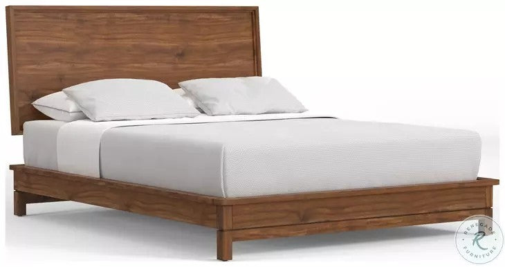 Alpine Mid-Century Brown Bed
